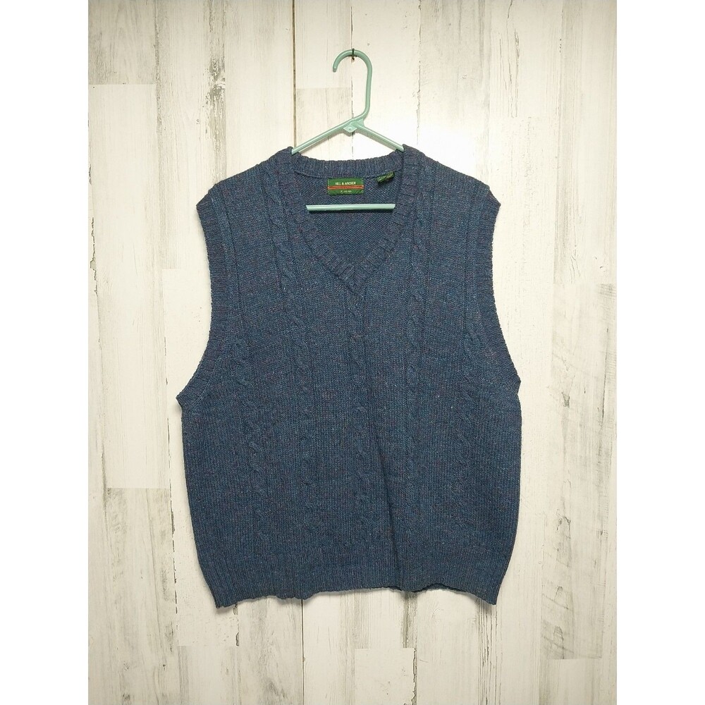 Hill & Archer Men's Wool Blend V-Neck Sweater Vest X-Large